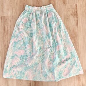Mekito Vintage Froral Print Cotton Skirt